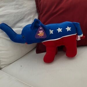 Sugar Loaf Blue and Red Plush Republican Elephant‎ PlushToy NEW